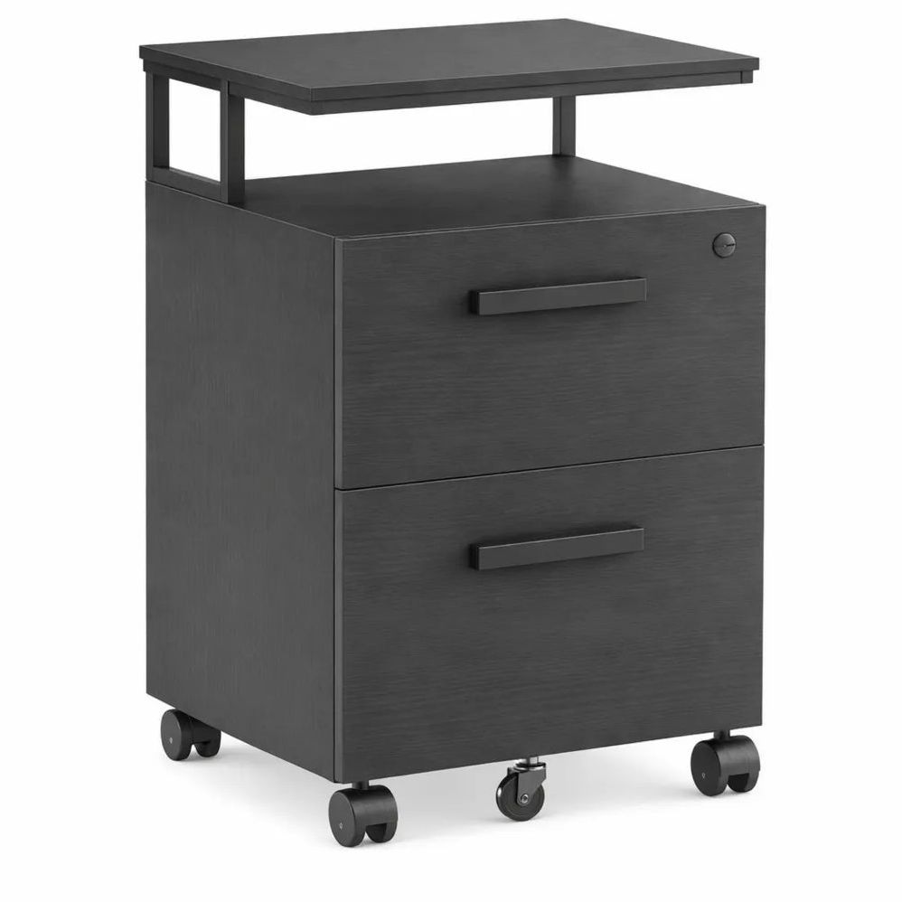Caisson de Bureau Roulettes avec Serrure et Espace de Rangement