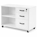 Caisson Mobile 3 Tiroirs avec Support Imprimante et rangement A4